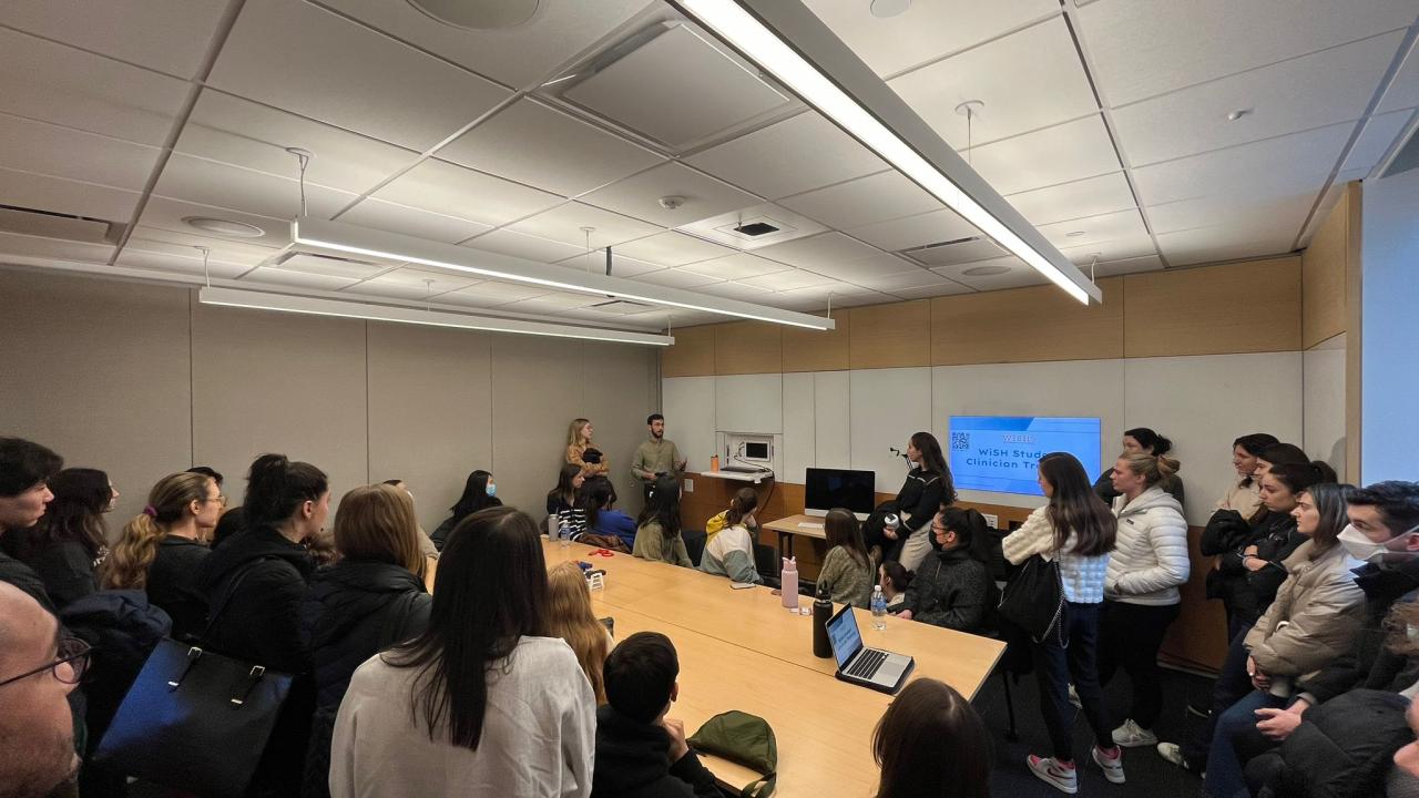 group of students attend presentation
